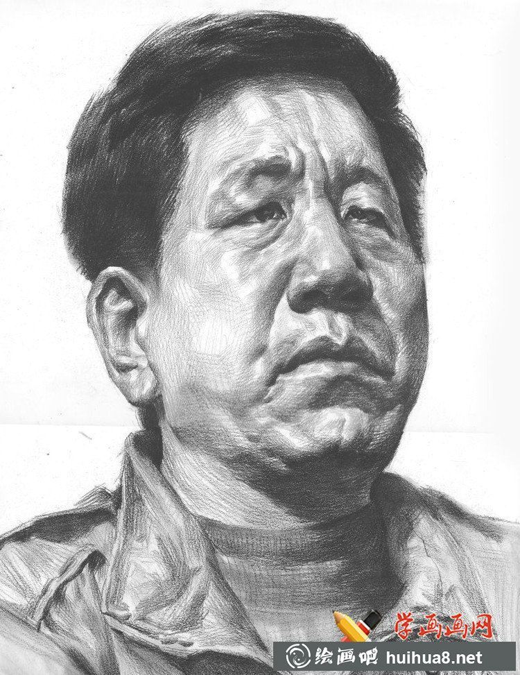 魯美學(xué)生優(yōu)秀素描頭像作品