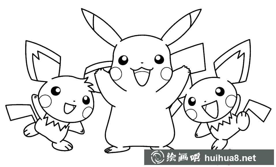 比卡丘簡(jiǎn)筆畫(huà)(9)