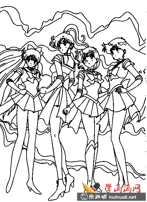 美少女戰(zhàn)士簡筆畫圖片大全(10)
