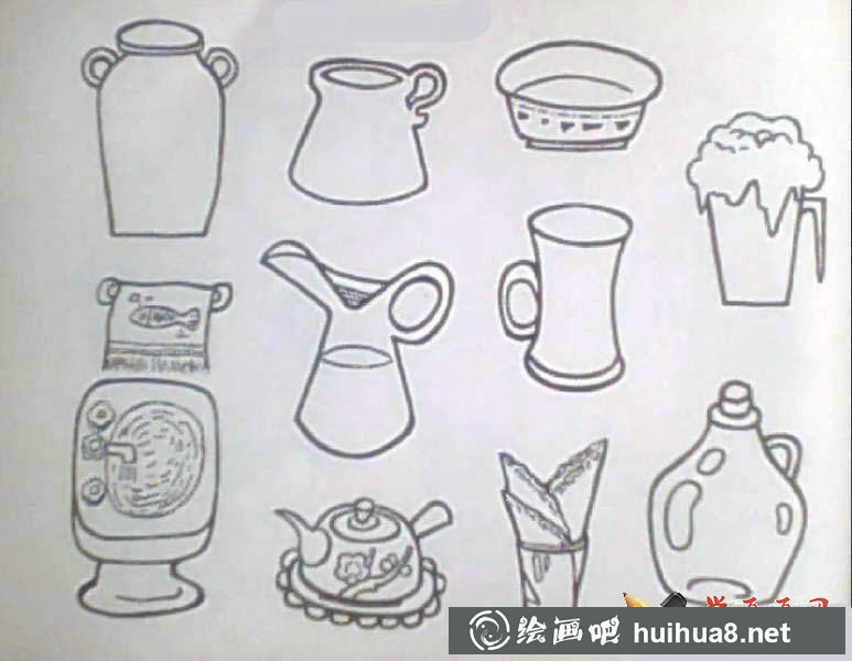 日常生活用品簡筆畫圖片大全(1)