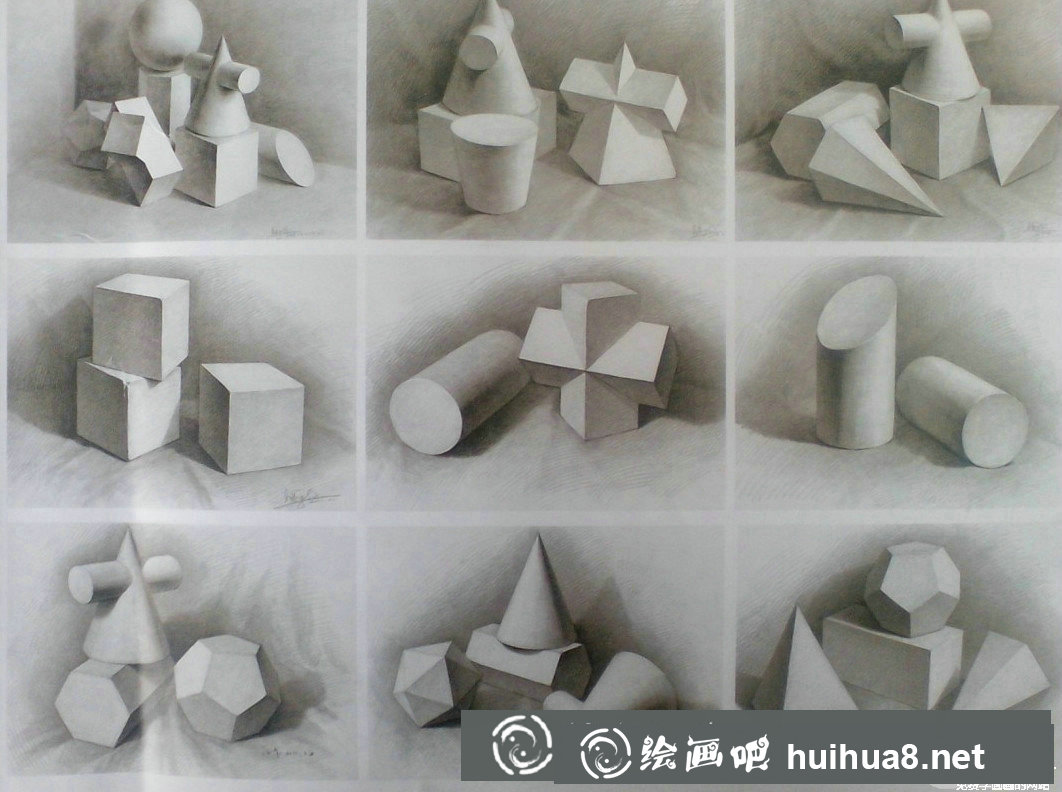 素描石膏幾何體作品八