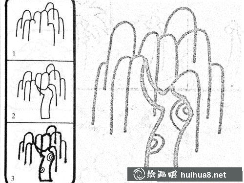 柳樹(shù)簡(jiǎn)筆畫(huà)圖片8