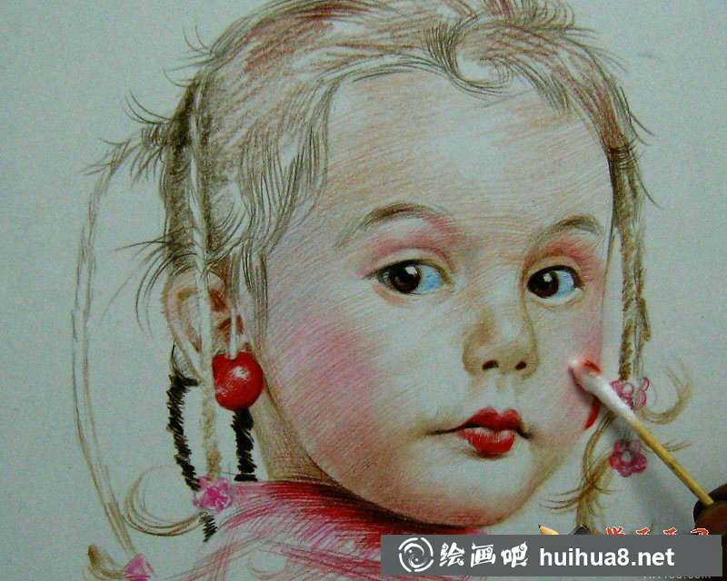 程鴻彩鉛人物作品欣賞(2)