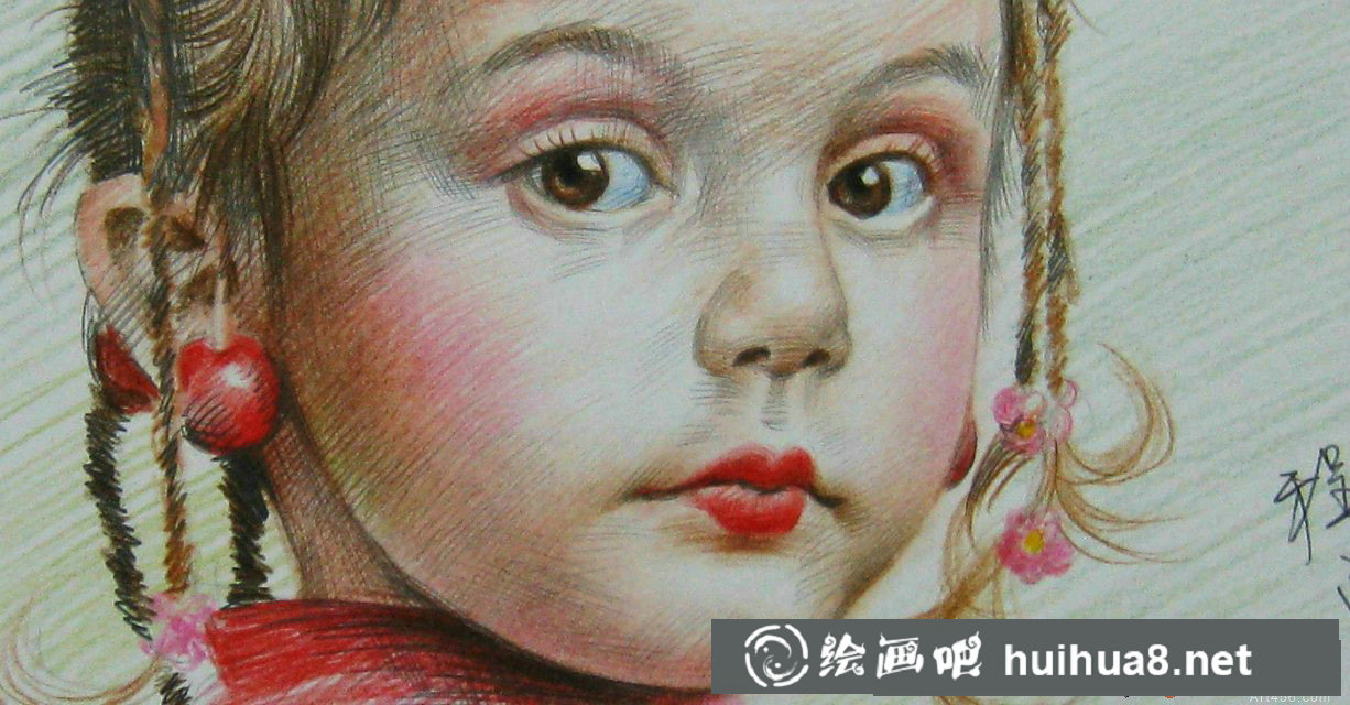 程鴻彩鉛人物作品欣賞(5)