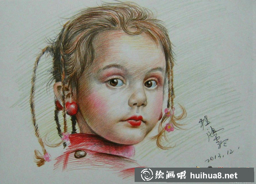 程鴻彩鉛人物作品欣賞(6)