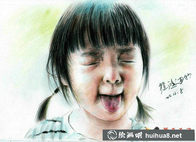 程鴻彩鉛人物作品欣賞(12)