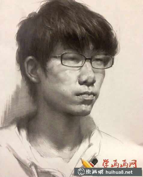 杭州老鷹畫室素描頭像作品欣賞(7)
