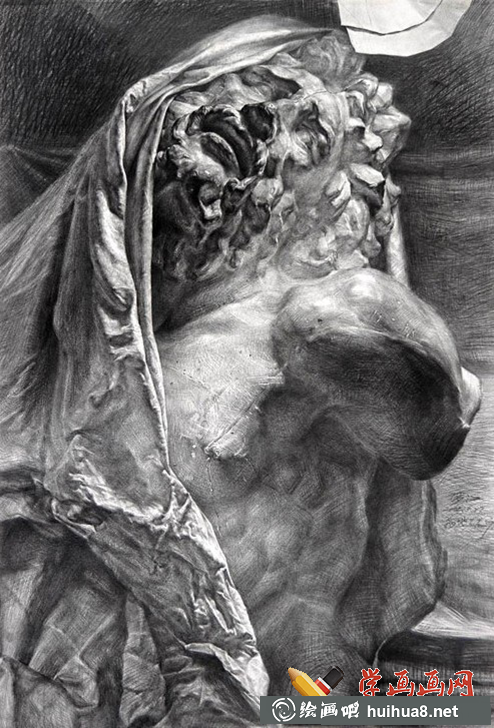 飛地藝術坊素描石膏像作品欣賞(6)