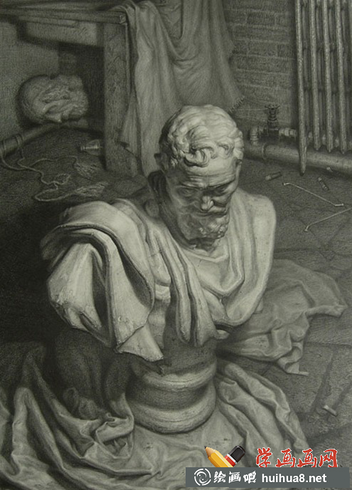 飛地藝術坊素描石膏像作品欣賞(13)