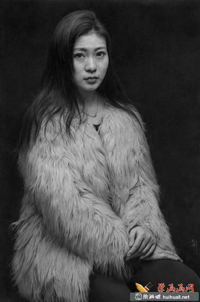 劉斌畫室超寫實人物素描欣賞(5)