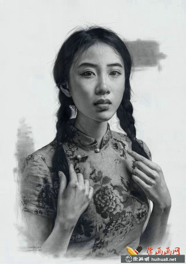 劉斌畫室超寫實人物素描欣賞(9)