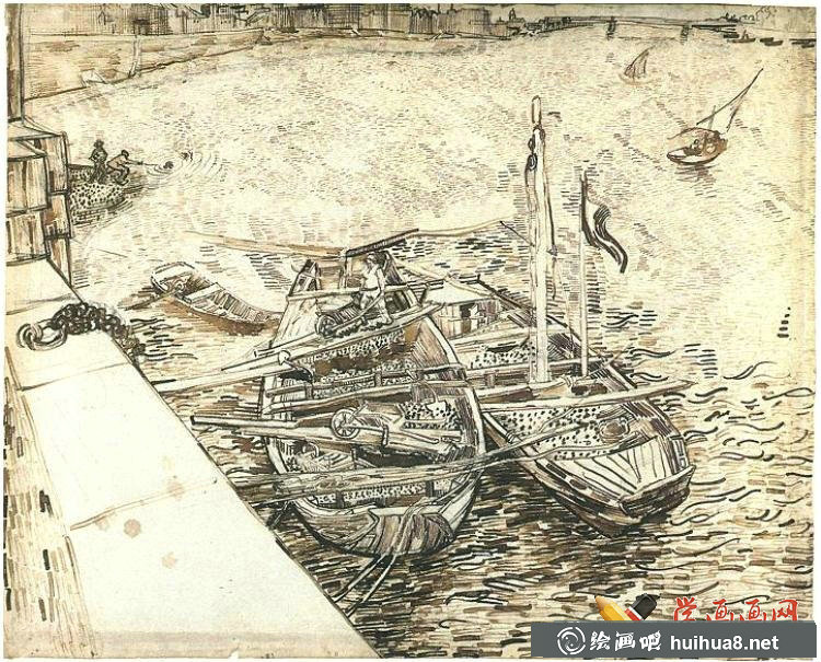 梵高風(fēng)景素描畫欣賞【7p】(5)