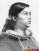 女青年素描頭像藝術(shù)鑒賞