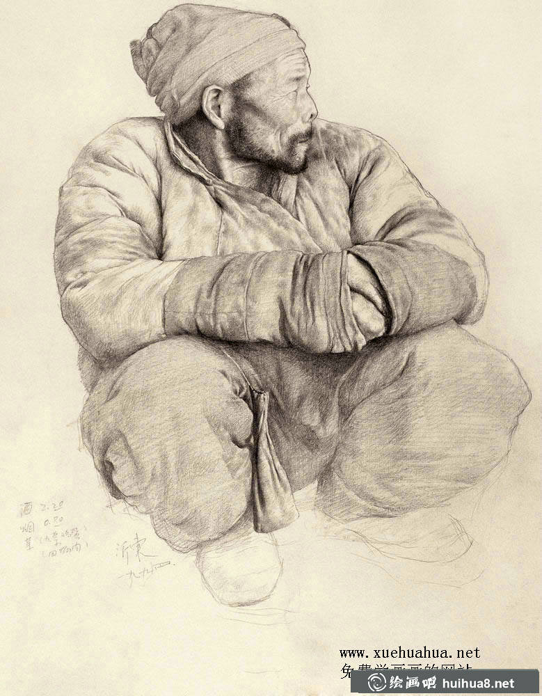 王沂東人物素描畫(huà)大全(8)