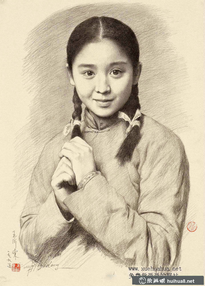 王沂東人物素描畫(huà)大全(9)