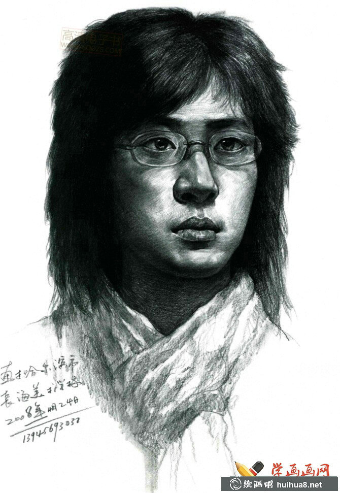優(yōu)秀素描頭像作品集_高清臨摹素描圖片(7)