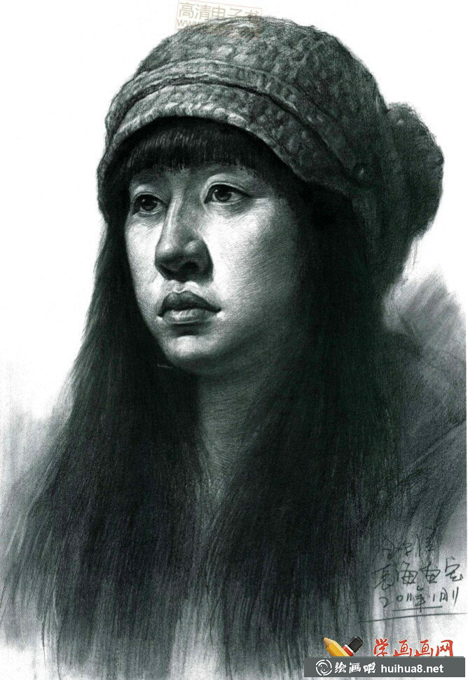 優(yōu)秀素描頭像作品集_高清臨摹素描圖片(8)