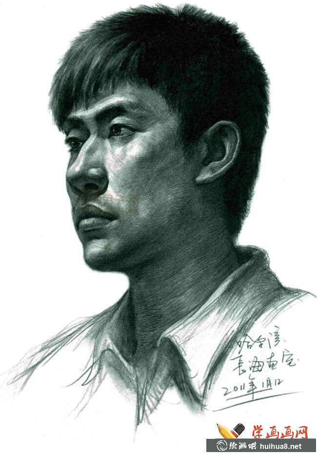優(yōu)秀素描頭像作品集_高清臨摹素描圖片(10)