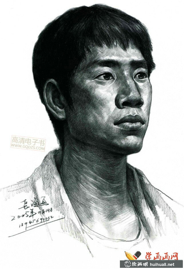優(yōu)秀素描頭像作品集_高清臨摹素描圖片(9)
