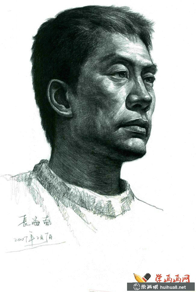 優(yōu)秀素描頭像作品集_高清臨摹素描圖片(13)