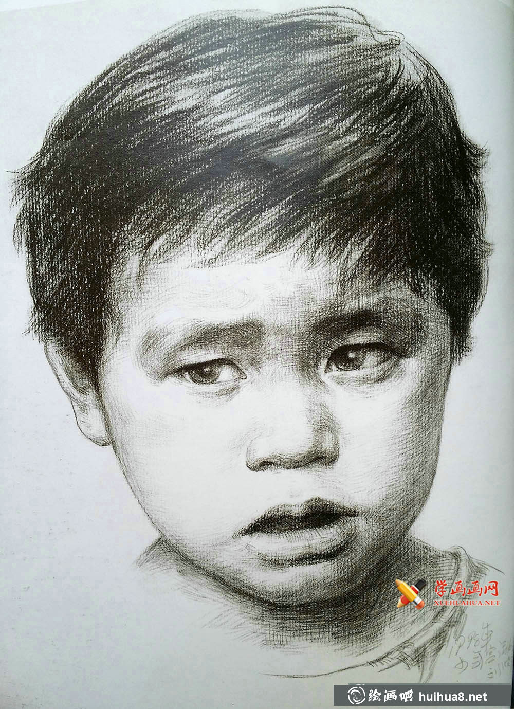 少年兒童素描頭像(1)