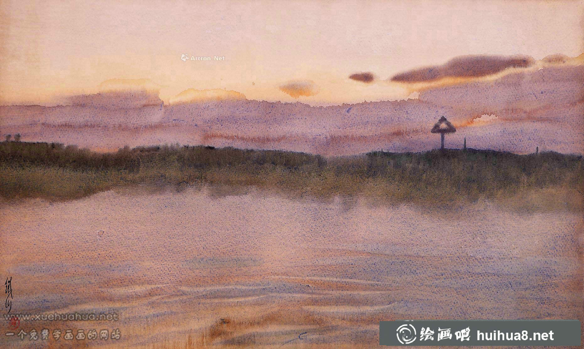 黃鐵山水彩風(fēng)景畫(2)
