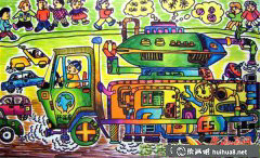 兒童科幻畫大全環(huán)保車篇