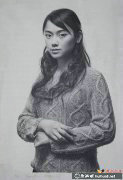 高清超寫實女子素描欣賞