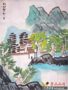 兒童筆下大山人家畫卷