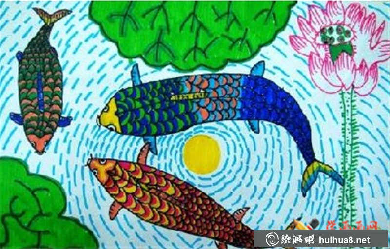 兒童中國畫錦鯉(1)