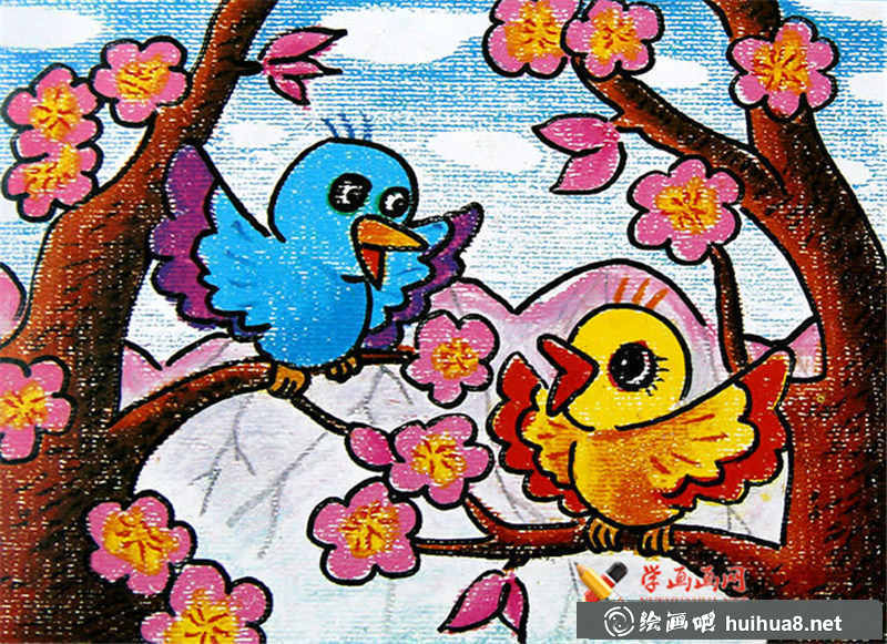 兒童油畫棒春暖花開(kāi)(1)