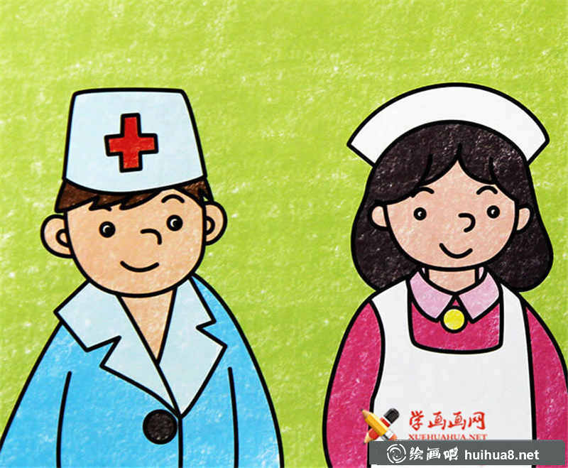 兒童油畫棒醫(yī)生和護(hù)士(1)