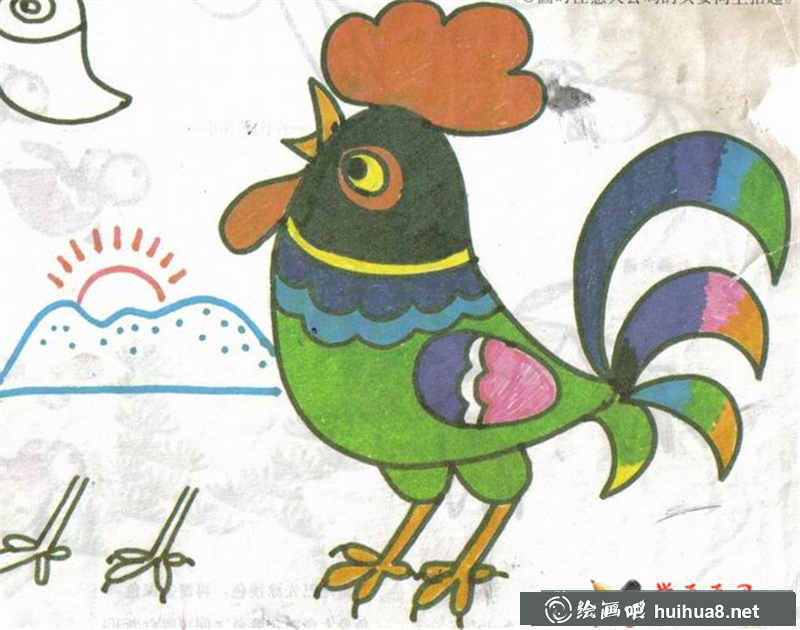 兒童畫公雞(1)