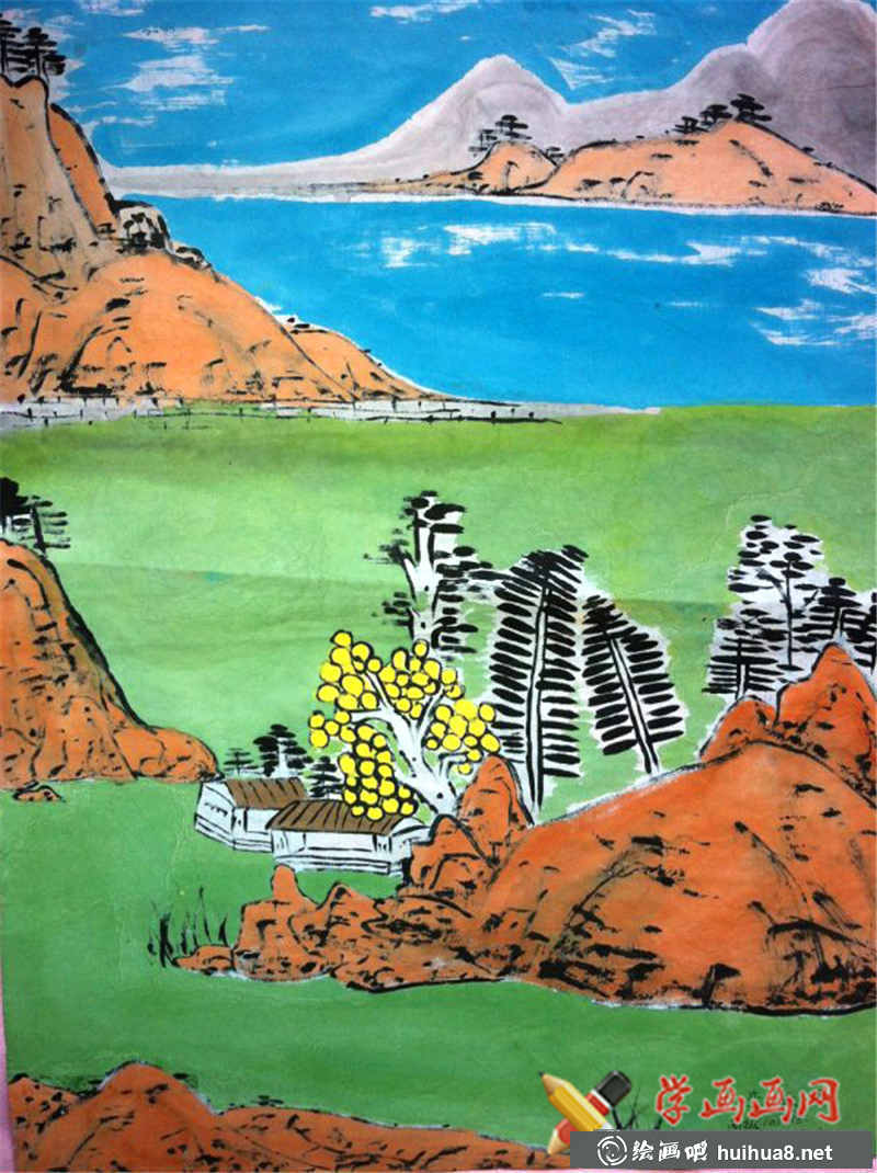 兒童中國畫江南山水(1)