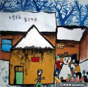 兒童眼中大雪后的中國(guó)畫