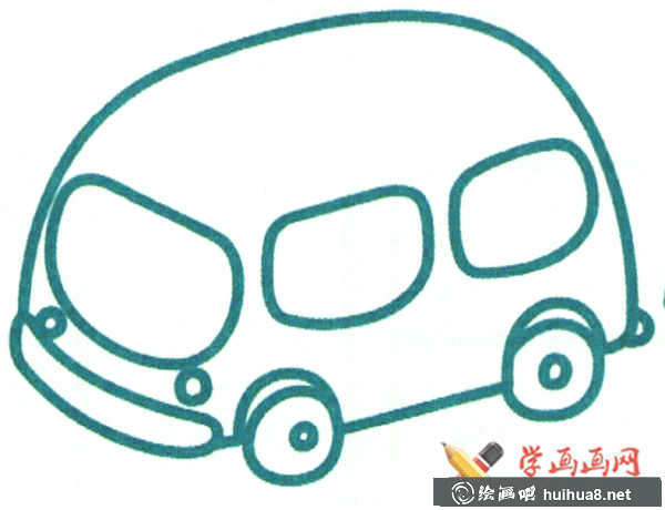 卡通小汽車簡筆畫(4)