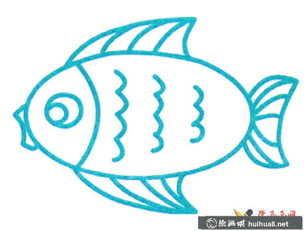 關于魚的簡筆畫(1)