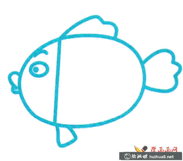關于魚的簡筆畫(10)