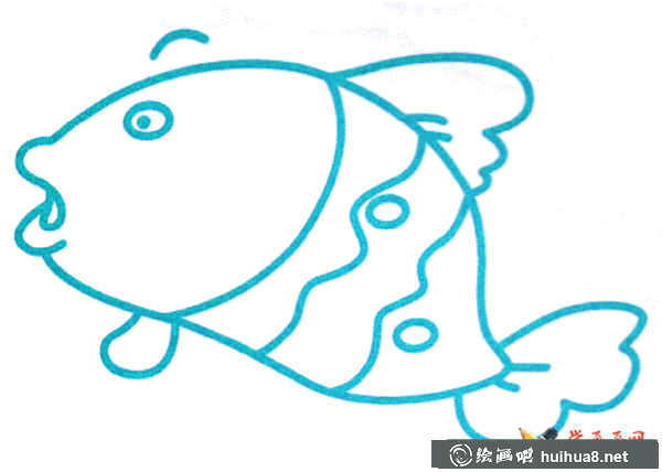 關于魚的簡筆畫(15)