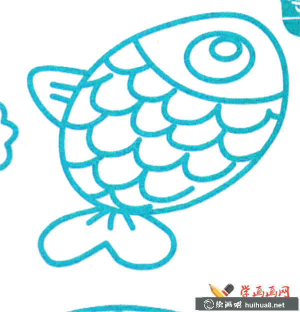 關于魚的簡筆畫(11)