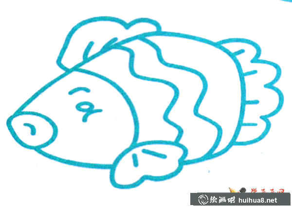 關于魚的簡筆畫(13)