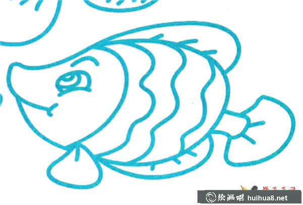 關于魚的簡筆畫(14)