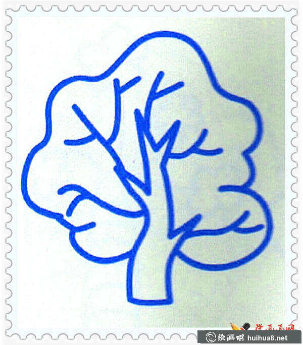 大樹(shù)簡(jiǎn)筆畫(huà)圖片(3)