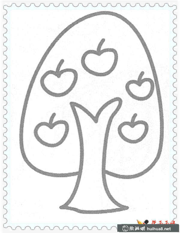 大樹(shù)簡(jiǎn)筆畫(huà)圖片(13)