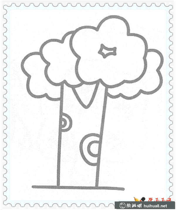 大樹(shù)簡(jiǎn)筆畫(huà)圖片(15)