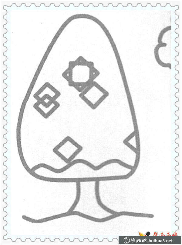 大樹(shù)簡(jiǎn)筆畫(huà)圖片(24)