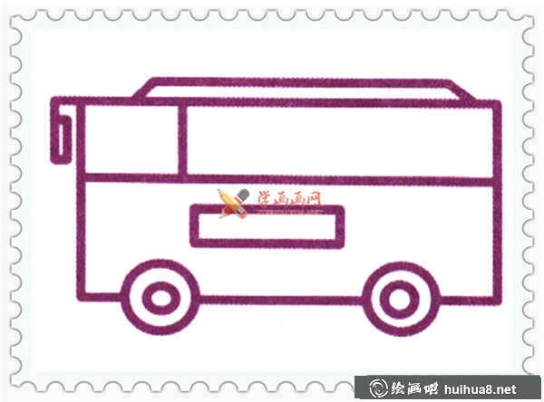 公共汽車(chē)簡(jiǎn)筆畫(huà)(6)