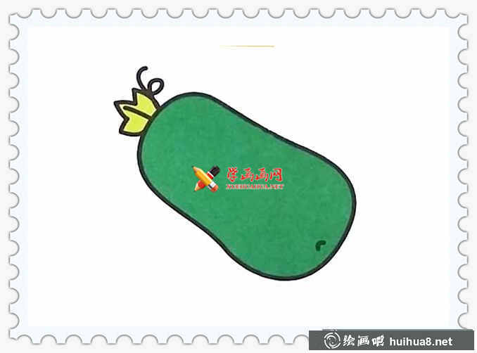 彩色冬瓜簡筆畫(1)