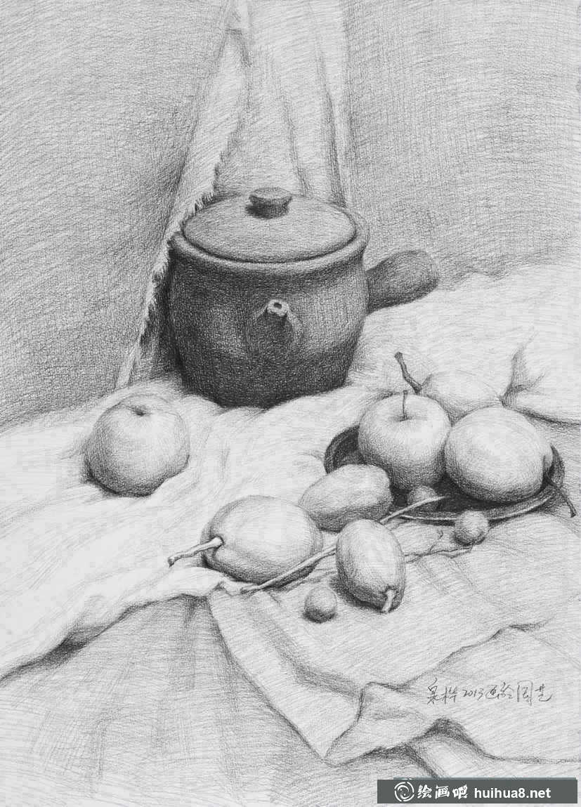 優(yōu)秀素描靜物范畫圖片(4)