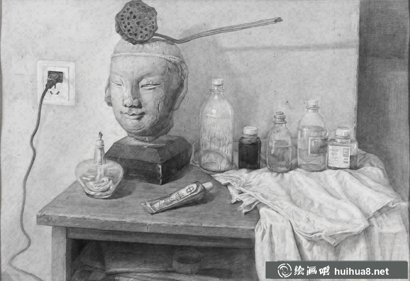 優(yōu)秀素描靜物范畫圖片(11)